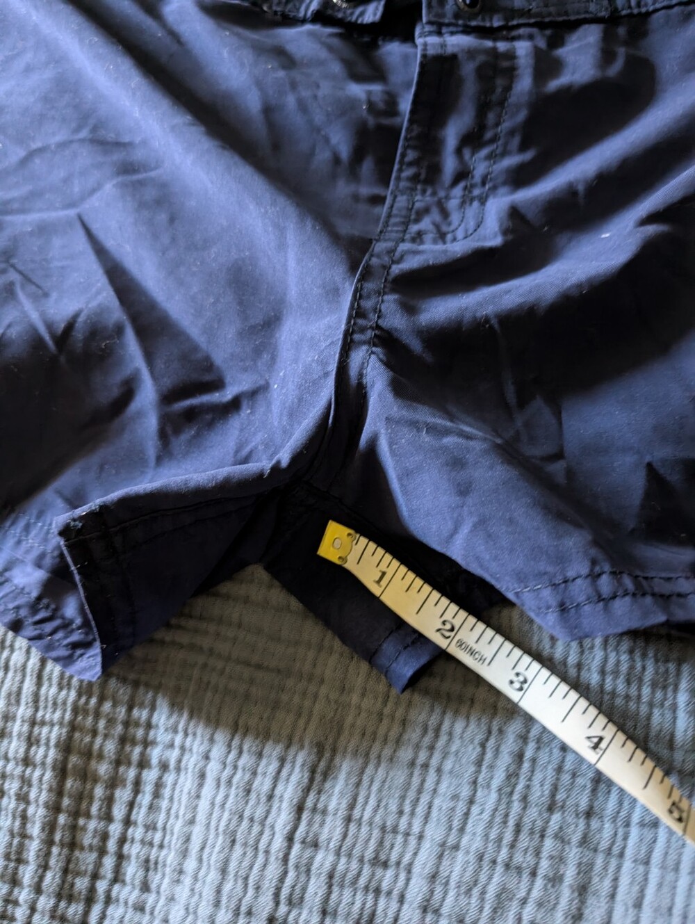 O'Neill Navy Swim Shorts with White Waistband and Logo - Picture 2 of 6